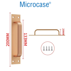 Microcase Alüminyum Dış Mekan İç Mekan Kapıları Çekmece Dolap Kapı Kulpu 1 Adet AL5370