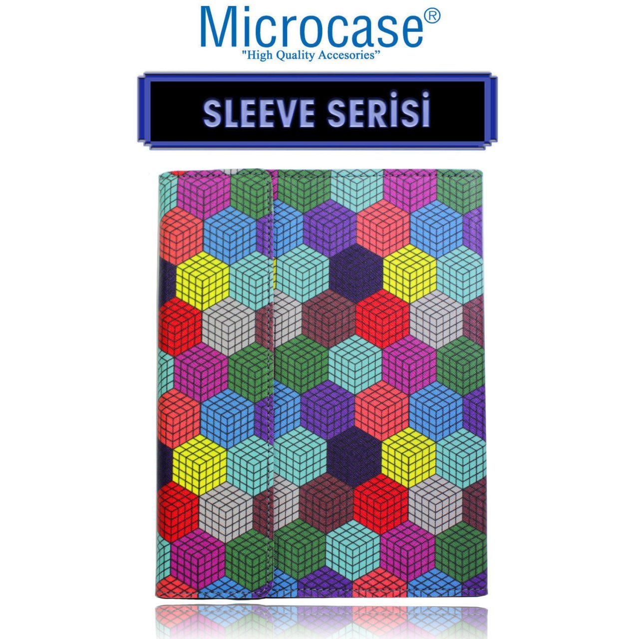 Microcase Lenovo Tab M10 HD 10.1 TB-X306F Sleeve Serisi Desenli Mıknatıs Kapaklı Standlı Kılıf - DS9