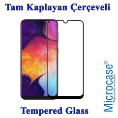 Microcase Oppo A91 Tam Kaplayan Çerçeveli Cam -Siyah