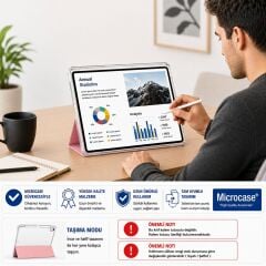Microcase Xiaomi Redmi Pad SE 11 inch Tablet ile Uyumlu 3 Kademeli Sleeve Serisi Standlı Kılıf - AL5577