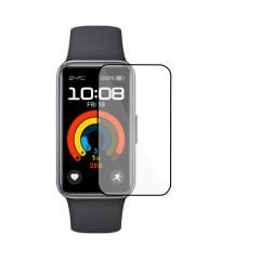 Microcase Huawei Band 9   Tam Kaplayan Kavisli Ekran Koruyucu 3D Pet Film - Siyah AL3385