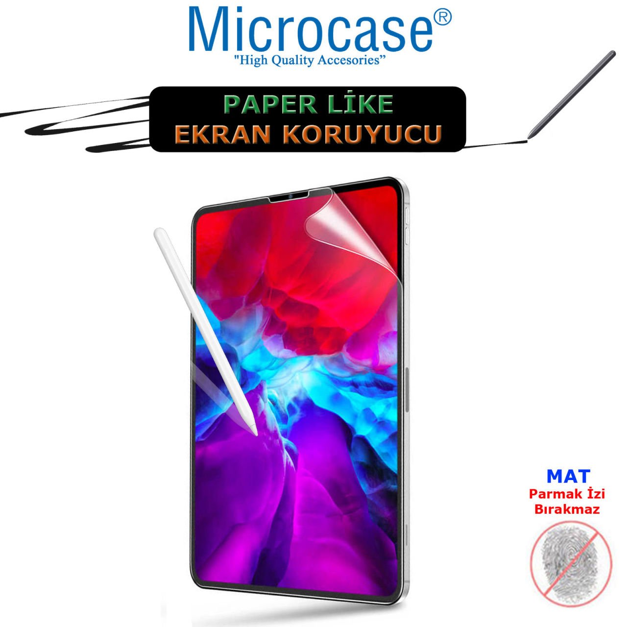Microcase iPad Pro 11 2020 Paper Like Pencil Destekli Kağıt Hissi Veren Mat Ekran Koruyucu