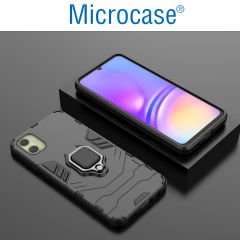 Microcase Samsung  Galaxy A05 Batman Serisi Yüzük Standlı Armor Kılıf - Siyah AL3349