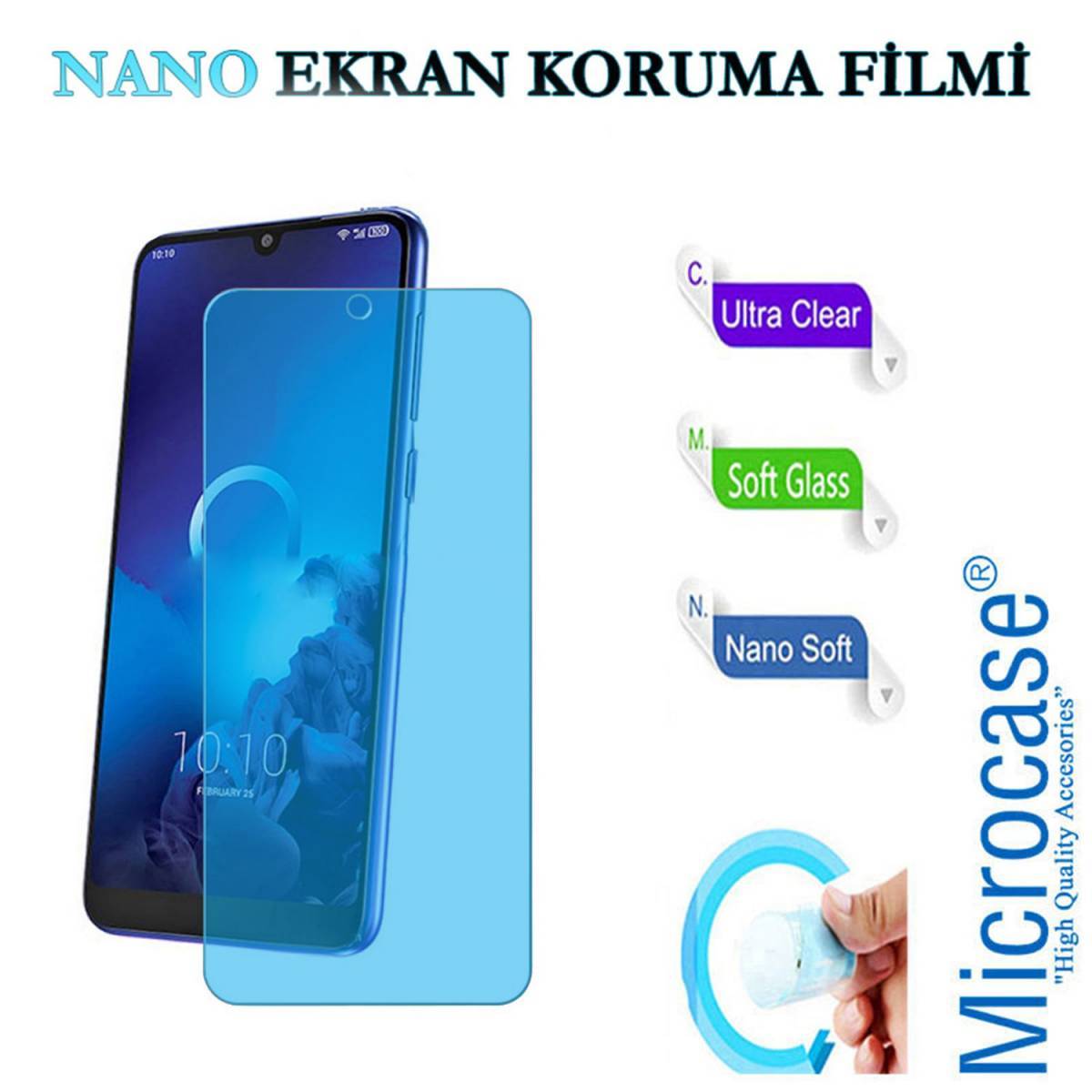 Microcase Alcatel 1 SE 2020 Nano Esnek Ekran Koruma Filmi
