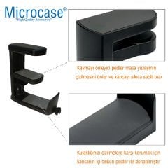Microcase Masaya Monte Ayarlanabilir 360 Derece Döner Oyuncu Kulaklık Eşya vb. Tutucu Stand - AL4804