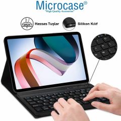 Microcase Samsung Galaxy Tab S9 FE Plus X610 12.4 inch Tablet Bluetooth Klavyeli Standlı Kılıf - BKK4