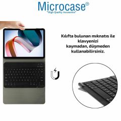 Microcase Samsung Galaxy Tab S9 FE Plus X610 12.4 inch Tablet Bluetooth Klavyeli Standlı Kılıf - BKK4