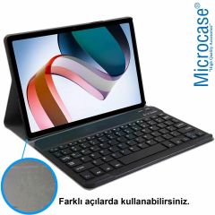 Microcase Samsung Galaxy Tab S9 FE Plus X610 12.4 inch Tablet Bluetooth Klavyeli Standlı Kılıf - BKK4