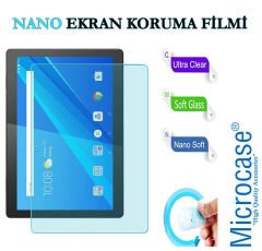 Microcase Lenovo TAB M10 X505F 4G LTE ZA490043TR 10.1 inch Universal Döner Standlı Tablet Kılıfı + Nano Esnek Ekran Koruma Filmi Kırmızı