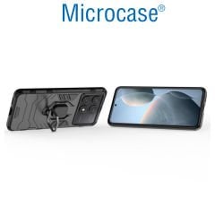 Microcase Poco X6 Pro /Xiaomi Redmi K70E Batman Serisi Yüzük Standlı Armor Kılıf - Siyah AL3349