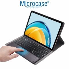 Microcase Samsung Galaxy Tab S9 FE Plus X610 12.4 inch Tablet Bluetooth Touchpad Klavye + Standlı Kılıf - BKK5