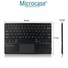 Microcase Samsung Galaxy Tab S9 FE Plus X610 12.4 inch Tablet Bluetooth Touchpad Klavye + Standlı Kılıf - BKK5