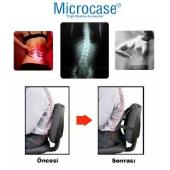 Microcase Ortopedik Sırt Bel Minderi Fileli Destekli Ayarlanabilir Araba Koltuk Sandalye 2 Adet AL5380