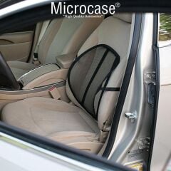 Microcase Ortopedik Sırt Bel Minderi Fileli Destekli Ayarlanabilir Araba Koltuk Sandalye 2 Adet AL5380