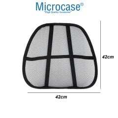 Microcase Ortopedik Sırt Bel Minderi Fileli Destekli Ayarlanabilir Araba Koltuk Sandalye 2 Adet AL5380