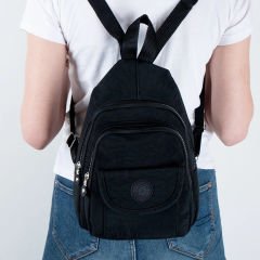 YB Collection Unisex Krinkıl Kumaş Sırt ve El Çantası - AL3629 Siyah