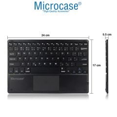 Microcase Samsung Galaxy Tab A9 Plus SM-X210 11 inch Tablet  Bluetooth Touchpad Klavye + Bluetooth Mouse + Standlı Kılıf - BKK7