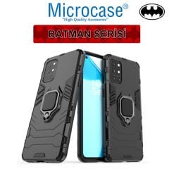 Microcase OnePlus 9R Batman Serisi Yüzük Standlı Armor Kılıf - Siyah