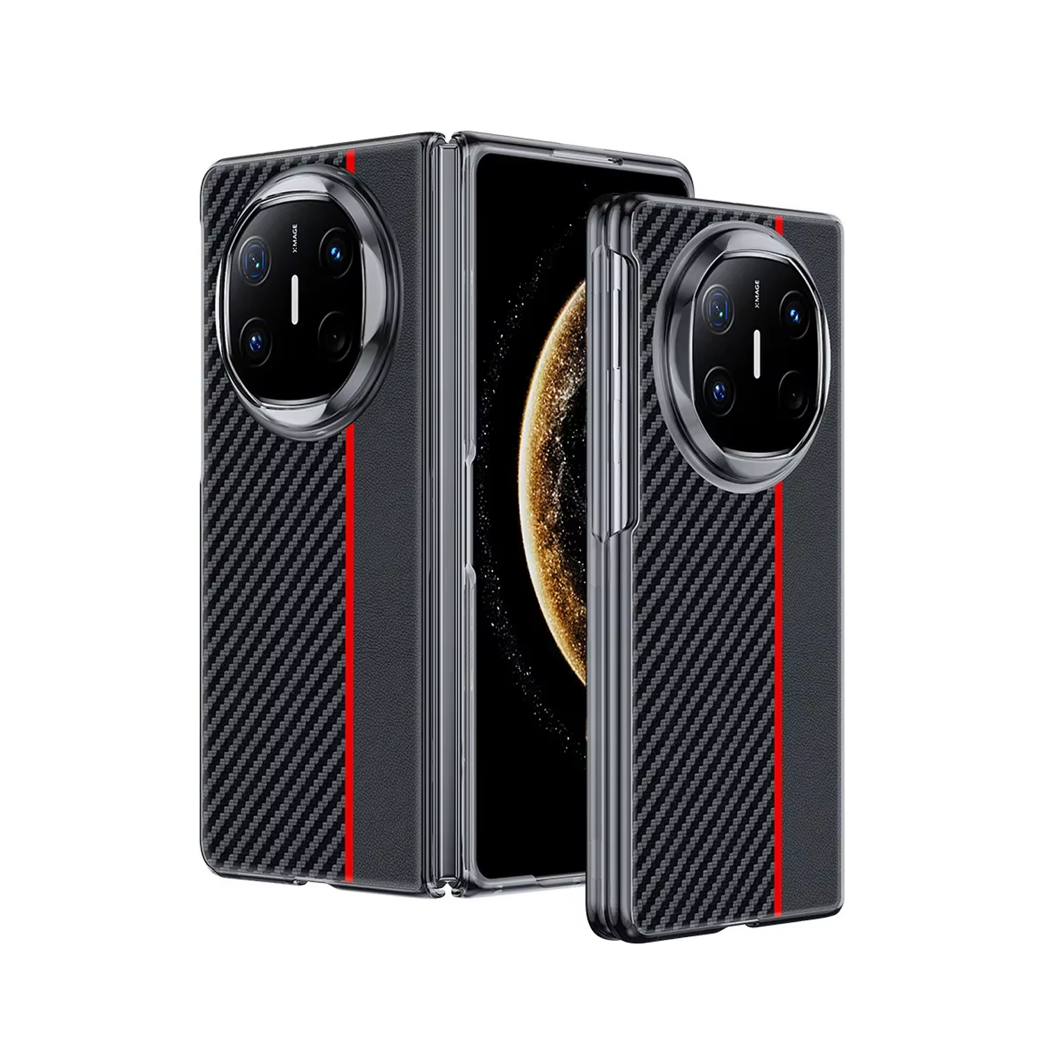 Microcase Huawei Mate X6 Şeritli Lüx Tasarım Kılıf-AL5122