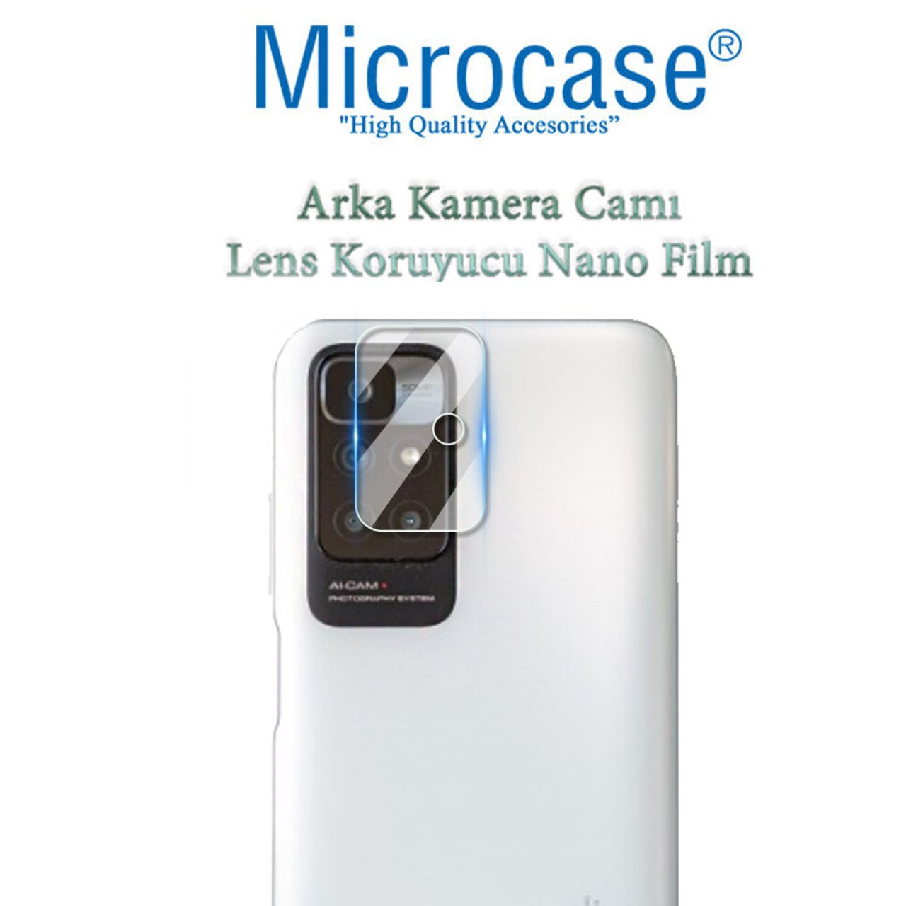 Microcase Xiaomi Redmi 10 Prime Kamera Camı Lens Koruyucu Nano Esnek Film Koruyucu