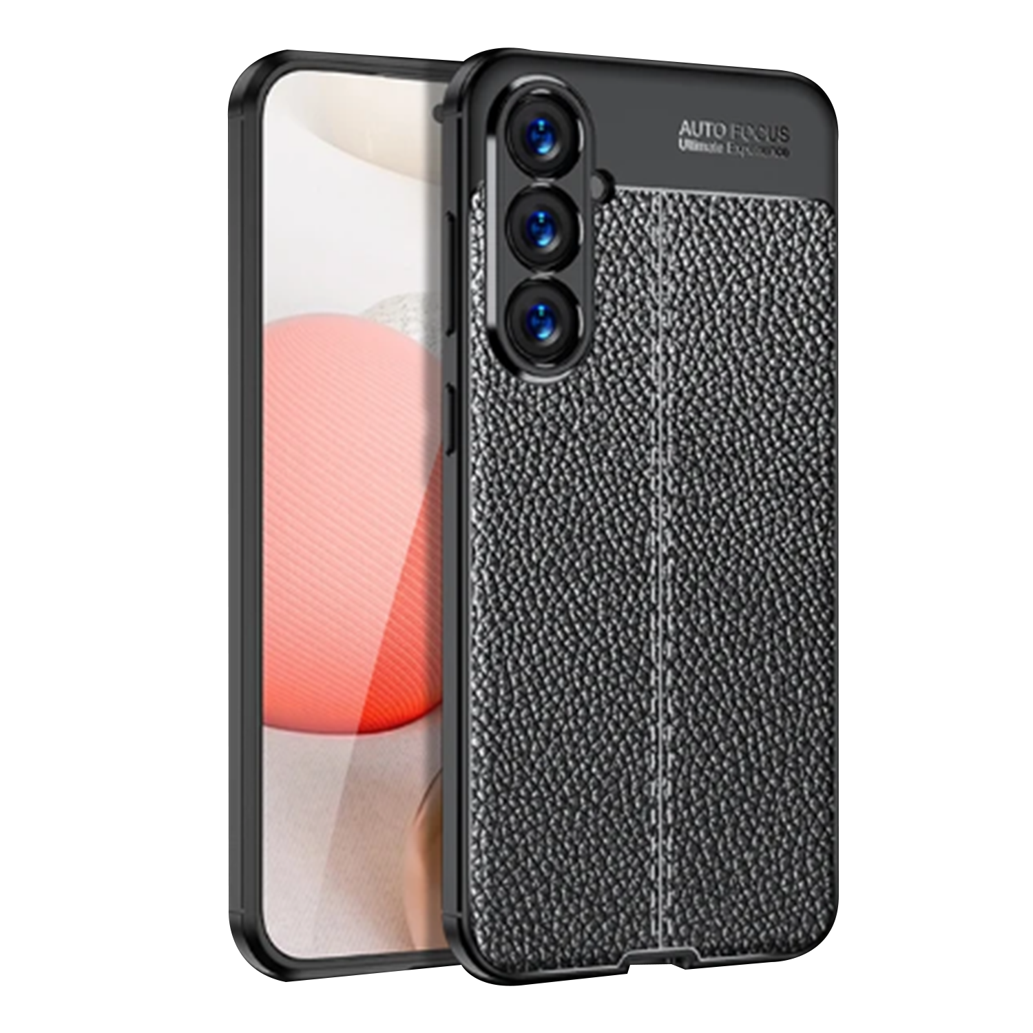 Microcase Samsung A15 5G Leather Serisi Deri Efekt Silikon Kılıf - Siyah Al3337