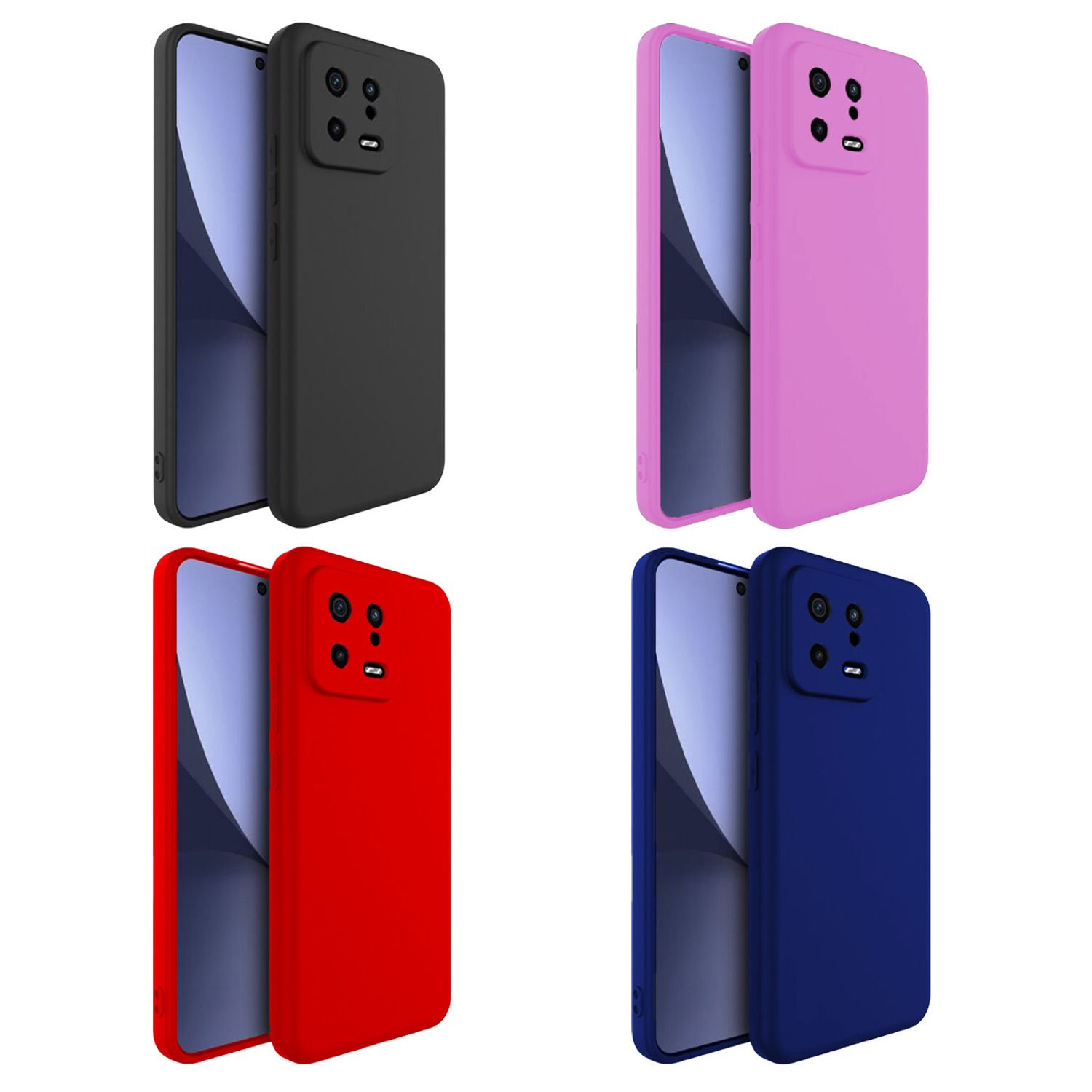 Microcase Xiaomi 13 Pro (Global) CamPRO Serisi Kamera Korumalı Silikon Kılıf - AL3427 Kırmızı