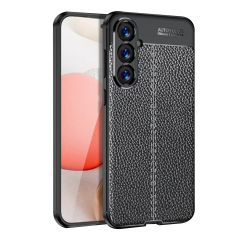 Microcase Samsung A25 5G Leather Serisi Deri Efekt Silikon Kılıf - Siyah Al3337