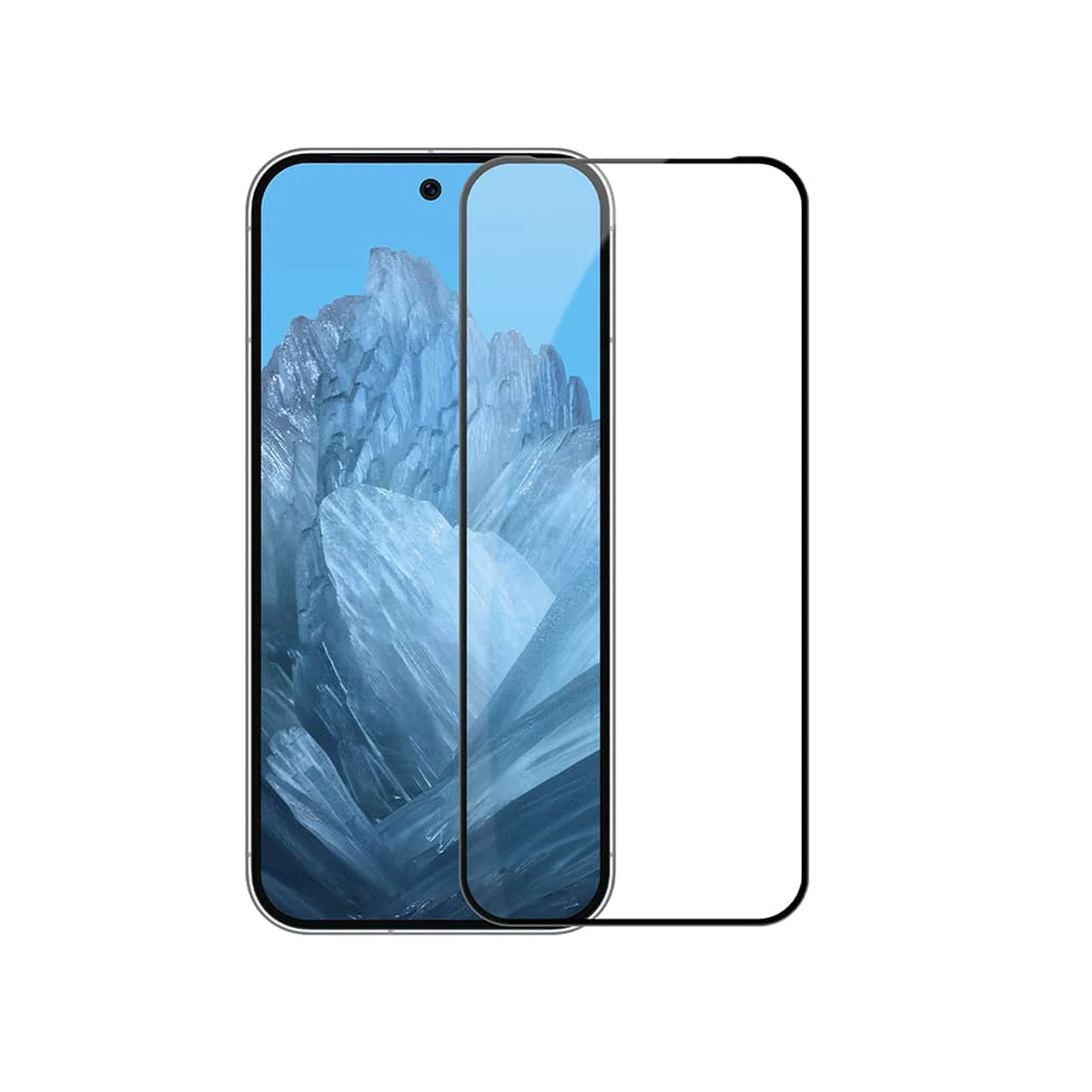 Microcase Google Pixel 11 Pro ile uyumlu Tam Kaplayan Çerçeveli Tempered Ekran Koruyucu -AL3276
