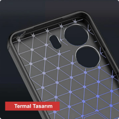 Microcase Poco M6 5G /Xiaomi Redmi 13C 5G Leather Serisi Deri Efekt Silikon Kılıf - Siyah Al3337