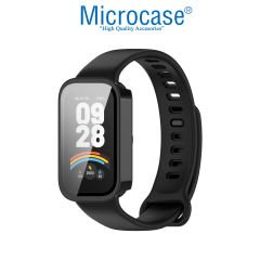 Microcase Xiaomi Smart Band 9 Active için   Ekran Korumalı Sert Rubber Kılıf - AL3173