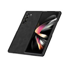 Microcase Samsung Galaxy Z Fold 7 için Deri Desenli Plastik Koruma Kılıf - AL3156