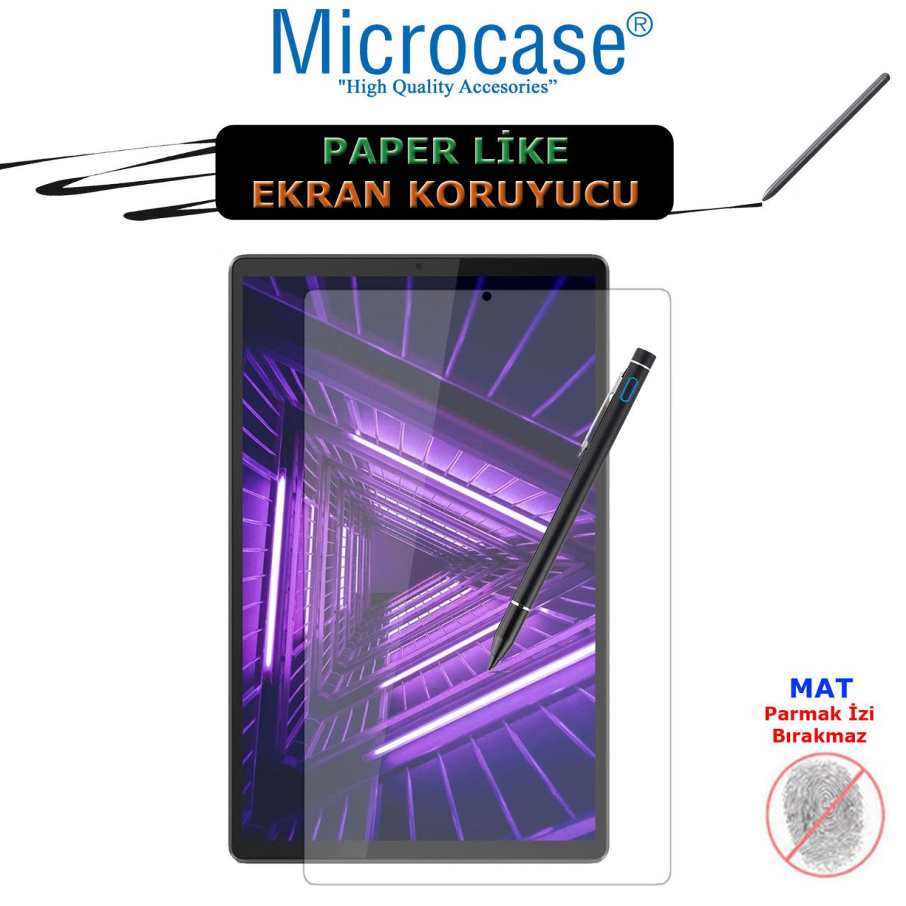 Microcase Lenovo Tab M10 TB-X306F Paper Like Pencil Destekli Kağıt Hissi Veren Mat Ekran Koruyucu