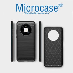 Huawei Mate 40 Pro Brushed Carbon Fiber Silikon Kılıf