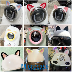 Microcase Motosiklet Kask Eşyalar İçin Sevimli DIY Yapışkanlı Karakter ve Parçalar Kedi Kulağı Seti - AL5258