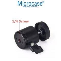 Microcase Tripod SLR Kamera için 360 Derece Dönebilen 1/4 Vida Metal Mafsal Aparatı - AL2983