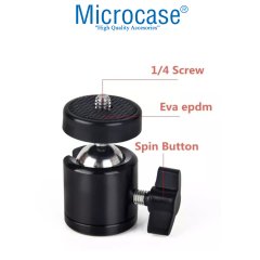 Microcase Tripod SLR Kamera için 360 Derece Dönebilen 1/4 Vida Metal Mafsal Aparatı - AL2983