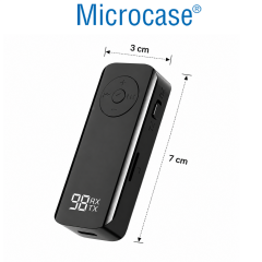 Microcase Bluetooth 5.3 Alıcı Verici AUX Adaptör TX RX Kablosuz Araç Ses Sistemi ve Hoparlör Dönüştürücü AL5780