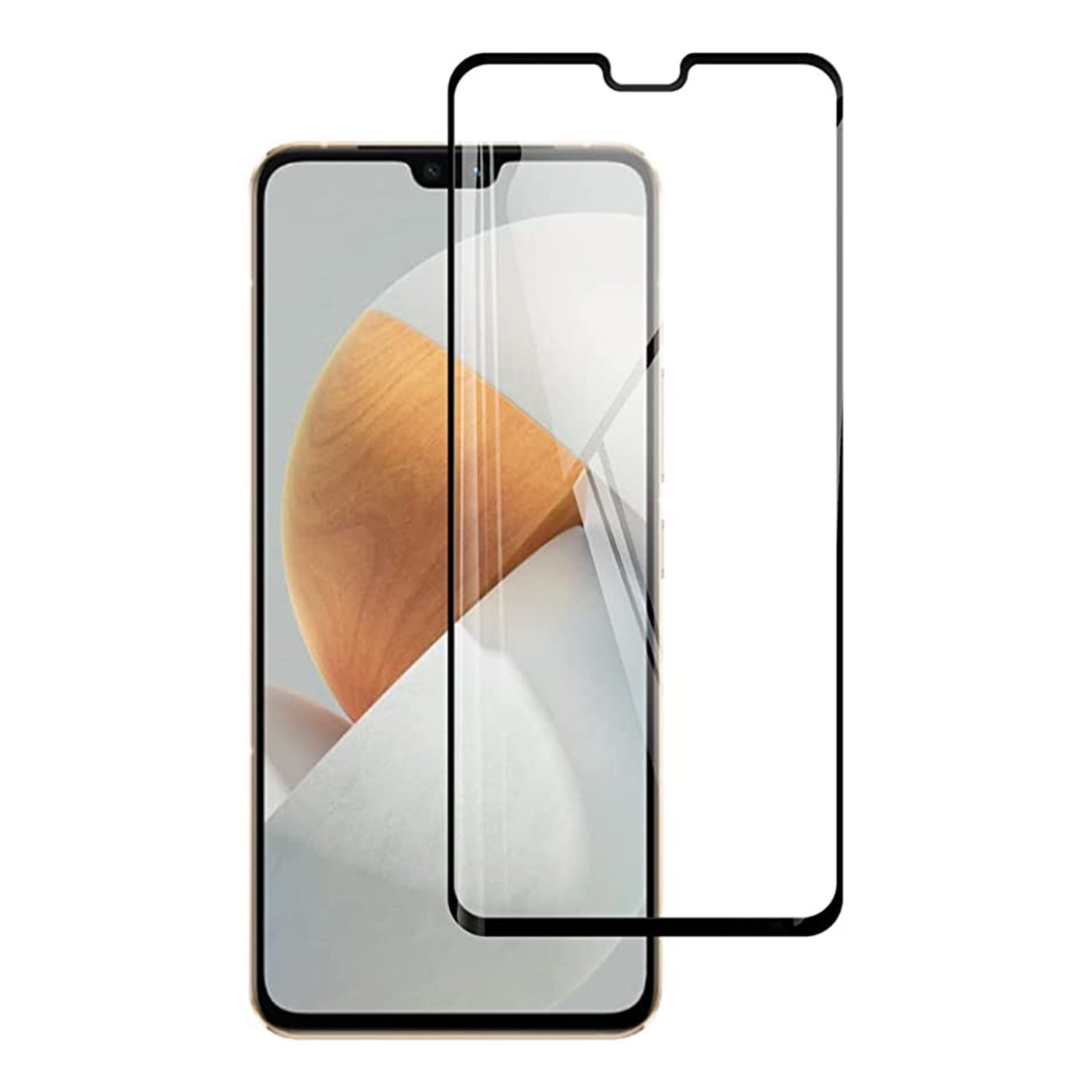 Microcase Vivo V23 5G Tam Kaplayan Kavisli Tempered Cam - Siyah