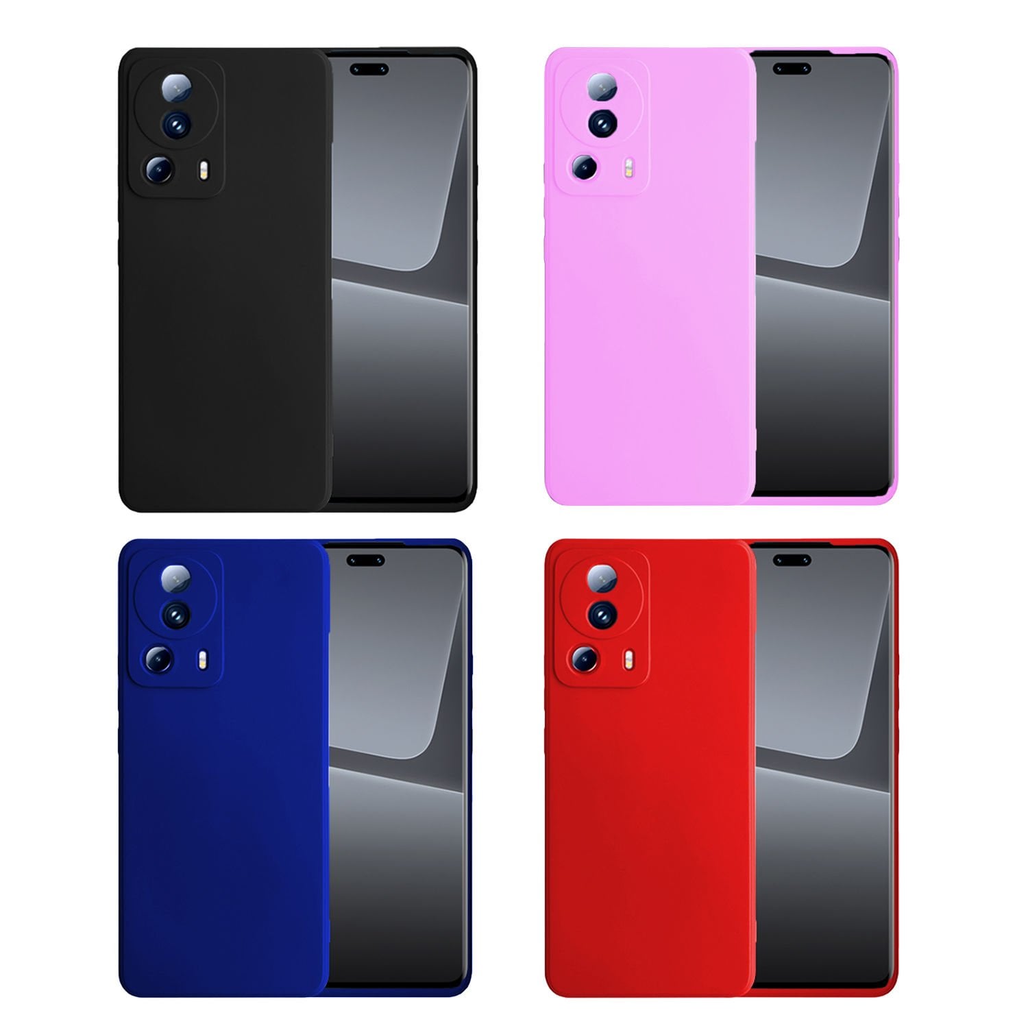 Microcase Xiaomi 13 Lite (Global) / Civi 2 CamPRO Serisi Kamera Korumalı Silikon Kılıf - AL3427 Kırmızı