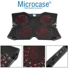 Microcase Hız Ayarlı Notebook Laptop Soğutucu Stand 4 Ledli Fan - AL3508