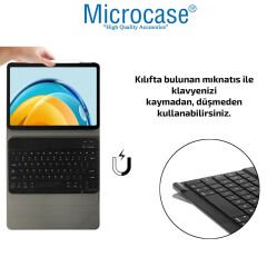 Microcase Samsung Galaxy Tab S6 Lite P610 ile uyumlu Bluetooth Klavyeli Standlı Kılıf - BKK4 Pembe