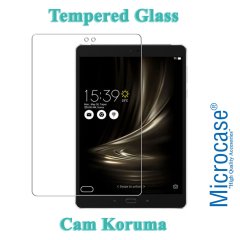 Microcase Asus ZenPad 3S 10 Z500KL 9.7 inch Universal Döner Standlı Tablet Kılıfı + Ekran Koruma Filmi Kırmızı