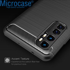Xiaomi Mi 10T Pro Brushed Carbon Fiber Silikon Kılıf