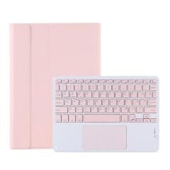 Microcase iPad 10.Nesil 10.9 inch 2022 ile uyumlu Bluetooth Touchpad Klavye + Standlı Kılıf - BKK5 Pembe