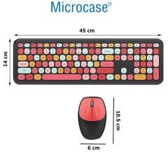 Microcase Mofii 666 2.4G Kablosuz Karışık Renkli Klavye ve Mouse Set-AL4185