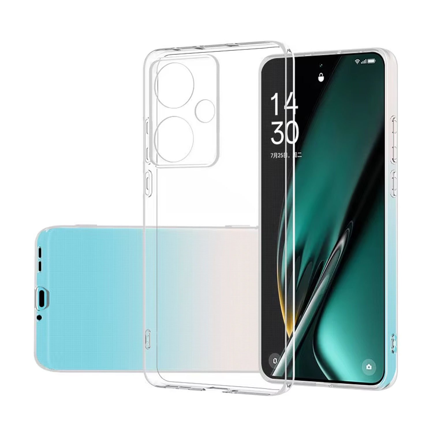Microcase Oppo A3 ile Uyumlu Slim Serisi Soft TPU Silikon Kılıf - Şeffaf AL3324