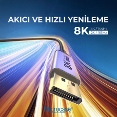 Microcase Type-C to DP(Displayport) Kablo 8K 60hz / 4K 120hz / 2K 165hz Görüntü Aktarıcı Kablo 2 Metre - AL5777
