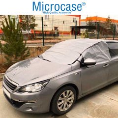 Microcase Buzlanma Önleyici Araba Cam Üstü Kar Örtüsü Su Geçirmez Ön Ve Yan Cam Koruma Kumaş Branda -  AL3116