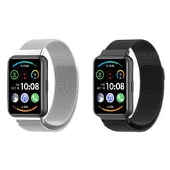 Microcase Huawei Watch Fit 1 için Mıknatıslı Metal Kordon Kayış - KY59