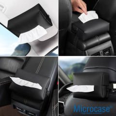 Microcase Oto Araç İçi Çek-Al Mendil Kılıfı Askılığı -Siyah AL4410